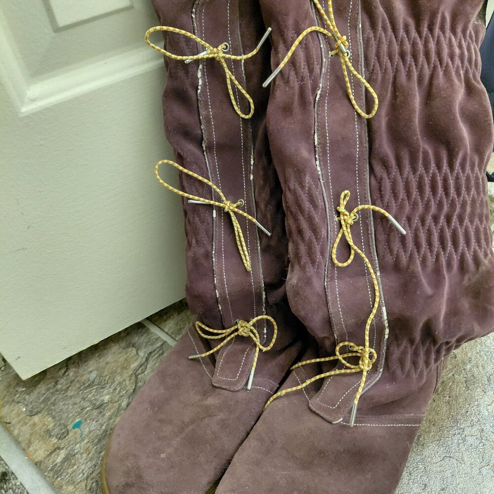 Sorel Firenzy Snow Boots Knee High Suede Waterproof